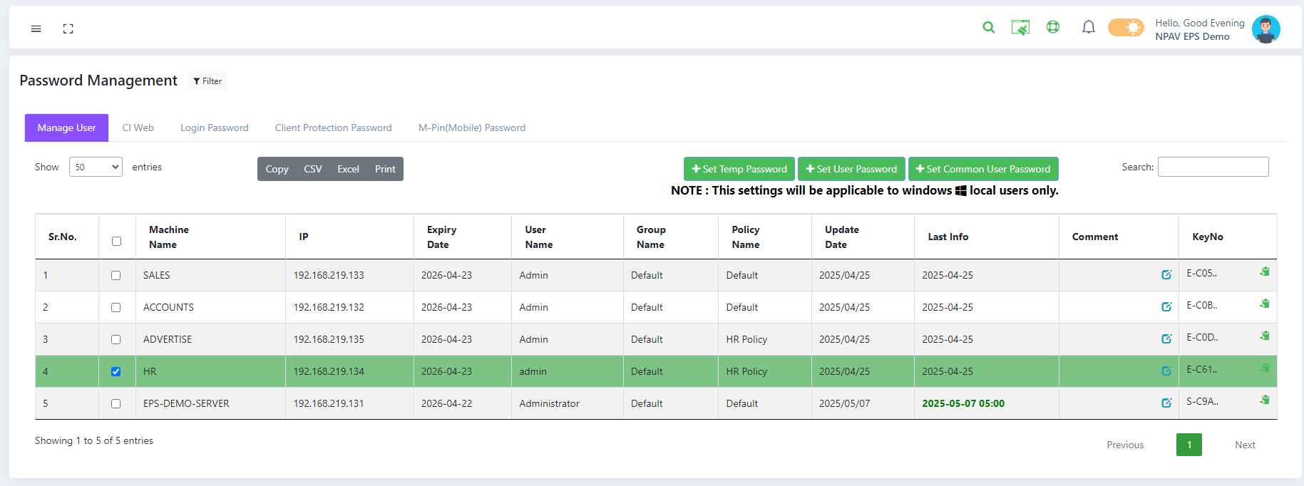 How to use Password Management in Admin Console - Product Documentation