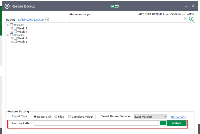 NP Data Backup - Product Documentation